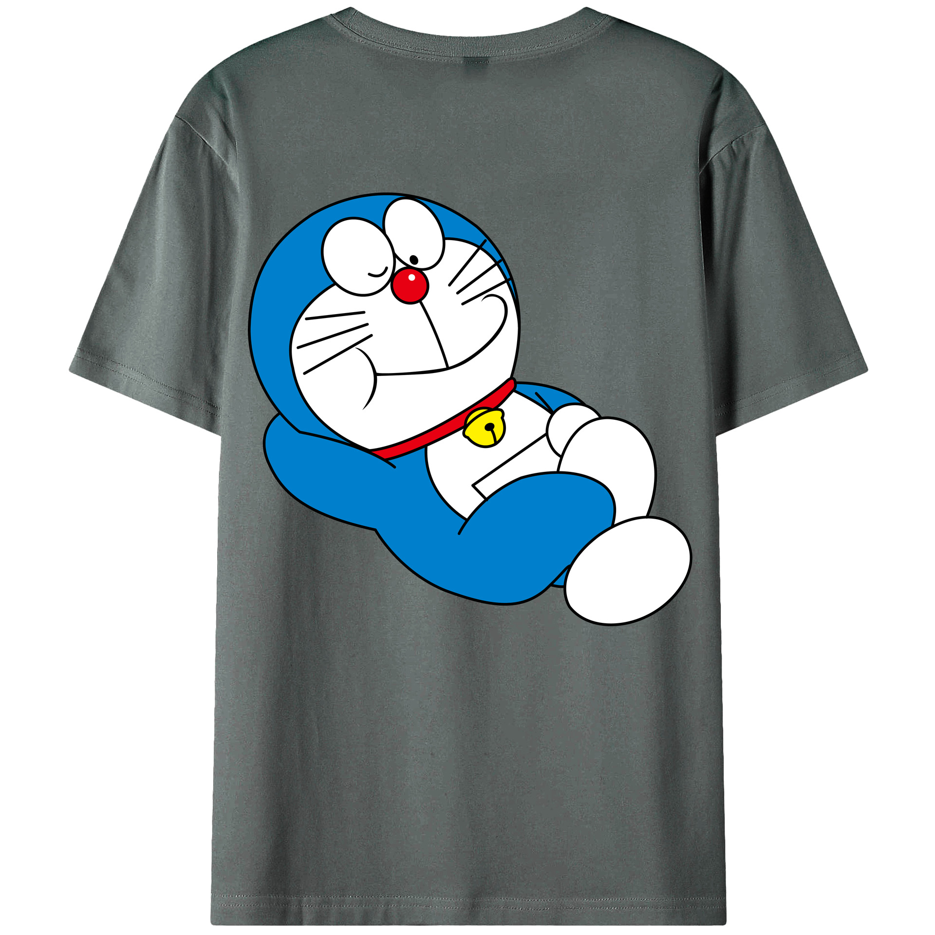 （画像用） ドラえもん Doraemon 綿100％ メンズ半袖Tシャツ（バックプリント） 通気性